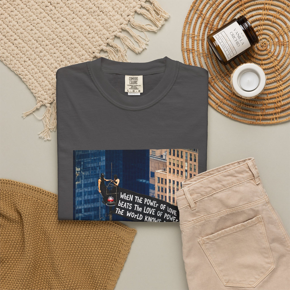 Comfort Colors® When The Power of Love Beats The Love of Power The World Knows Peace T-shirt, arrested for love shirt