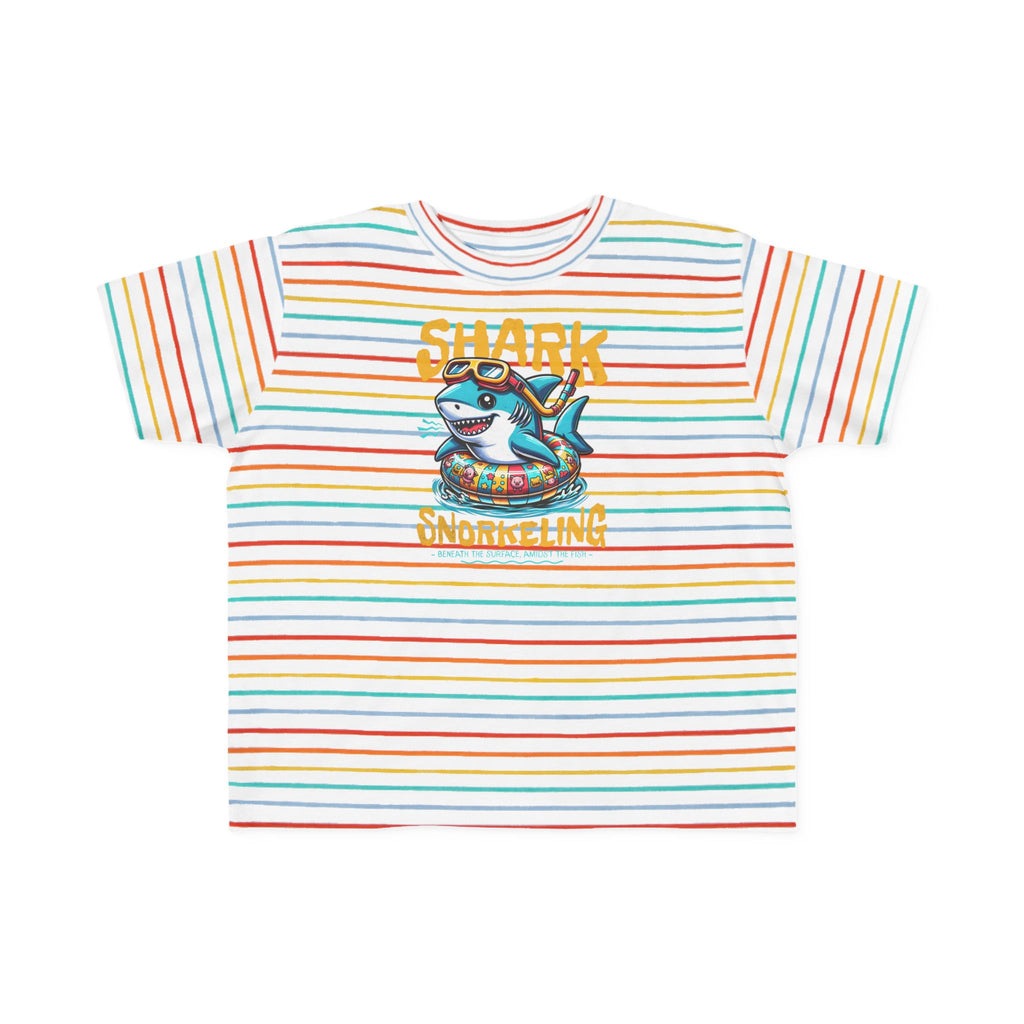 Shark Snorkeling Toddler Shirt, Funny Kids Beach Tee, Shark Graphic Tshirt, Summer Vacation Shirt for Boys Girls, Pool Party Gift for Kids
