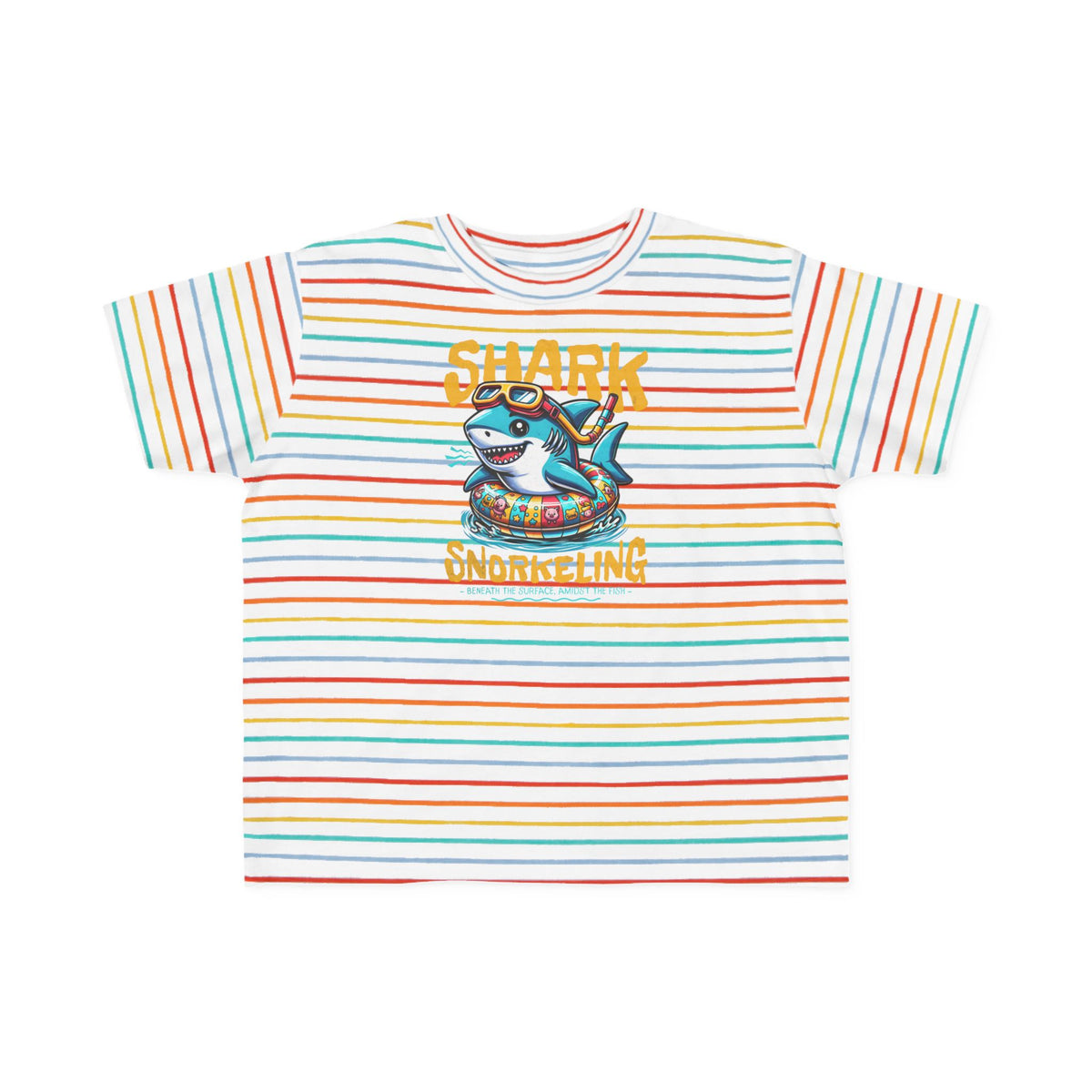 Shark Snorkeling Toddler Shirt, Funny Kids Beach Tee, Shark Graphic Tshirt, Summer Vacation Shirt for Boys Girls, Pool Party Gift for Kids