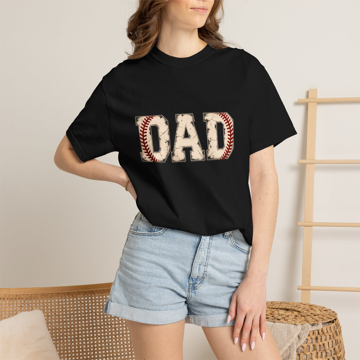 Comfort Colors® Baseball Dad T-Shirt, Vintage Baseball Father Gift, Sports Dad Game Day Graphic Tee, Baseball Player Dad Gift for Him