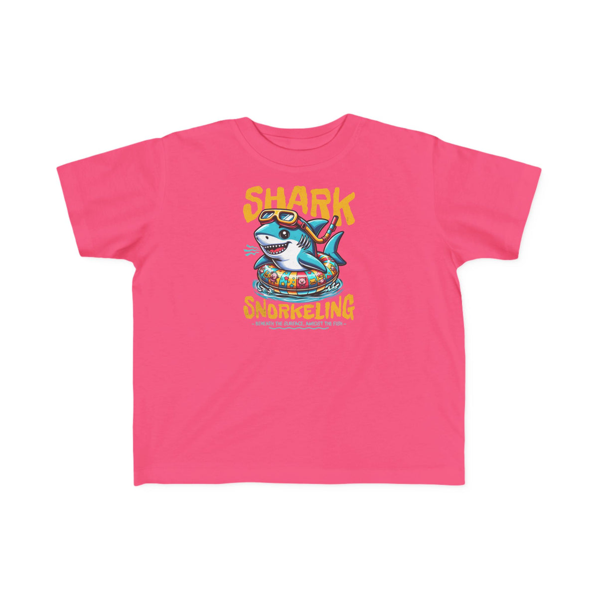 Shark Snorkeling Toddler Shirt, Funny Kids Beach Tee, Shark Graphic Tshirt, Summer Vacation Shirt for Boys Girls, Pool Party Gift for Kids