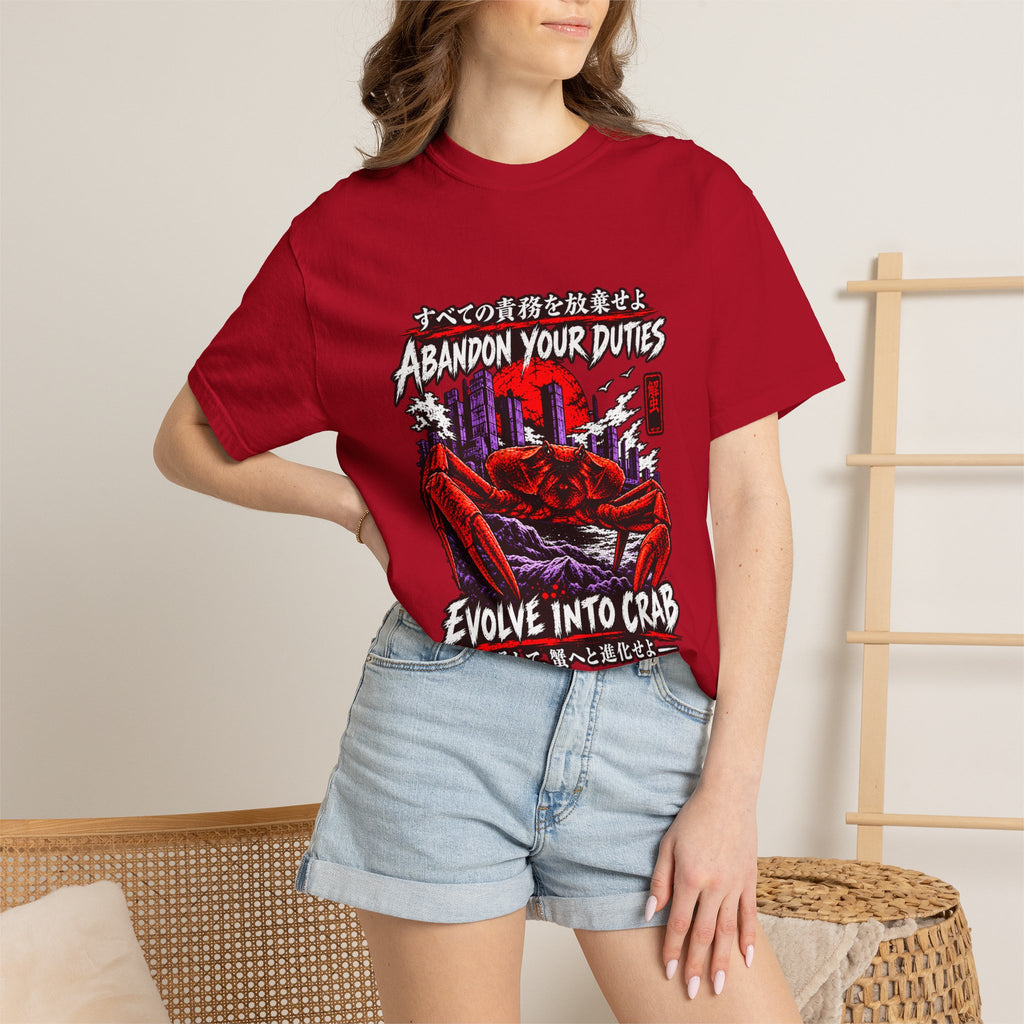 Comfort Colors® Abandon Your Duties Evolve Into Crab Funny T-Shirt