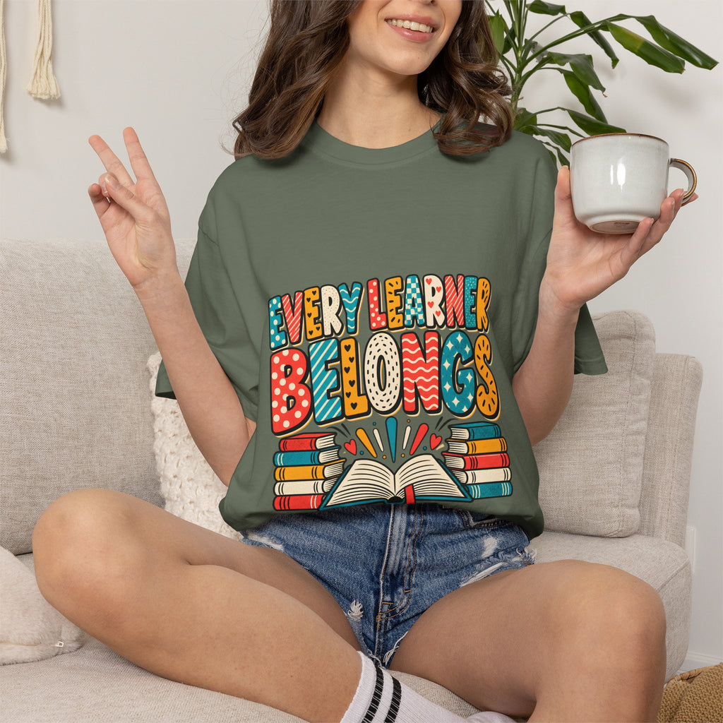 Comfort Colors® Every Learner Belongs T-Shirt, Inclusive Education Teacher Gift, Special Education Classroom, Back to School Teacher Shirt