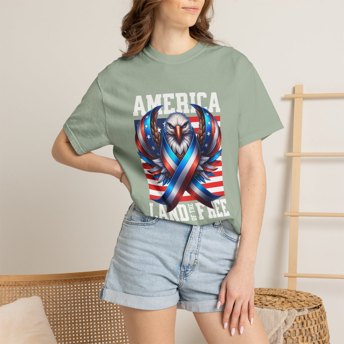 Comfort Colors® America Land of the Free Tshirt, America 250 Shirt, 4th of July Shirt, USA Independence Day Shirt, America Anniversary shirt