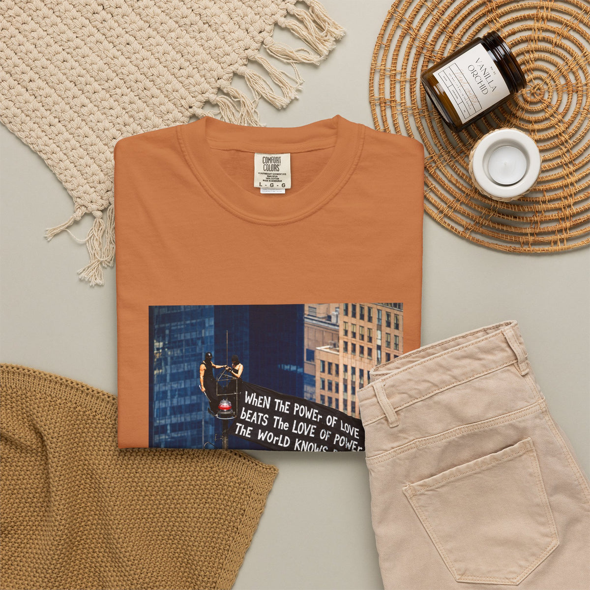 Comfort Colors® When The Power of Love Beats The Love of Power The World Knows Peace T-shirt, arrested for love shirt