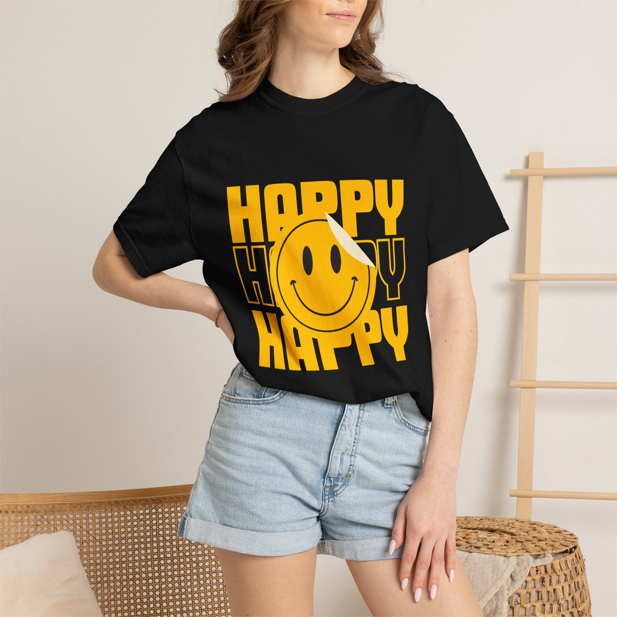 Comfort Colors® Retro Happy Smiley Face Shirt, 70s Vintage Smile Tee, Positive Vibes T-Shirt, Y2K Nostalgia Gift, Good Vibes Only