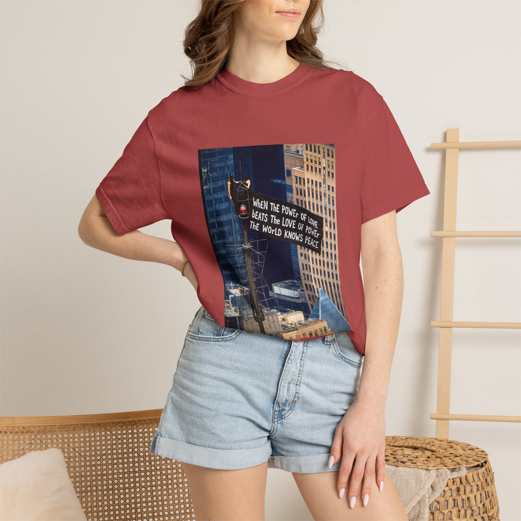 Comfort Colors® When The Power of Love Beats The Love of Power The World Knows Peace T-shirt, arrested for love shirt