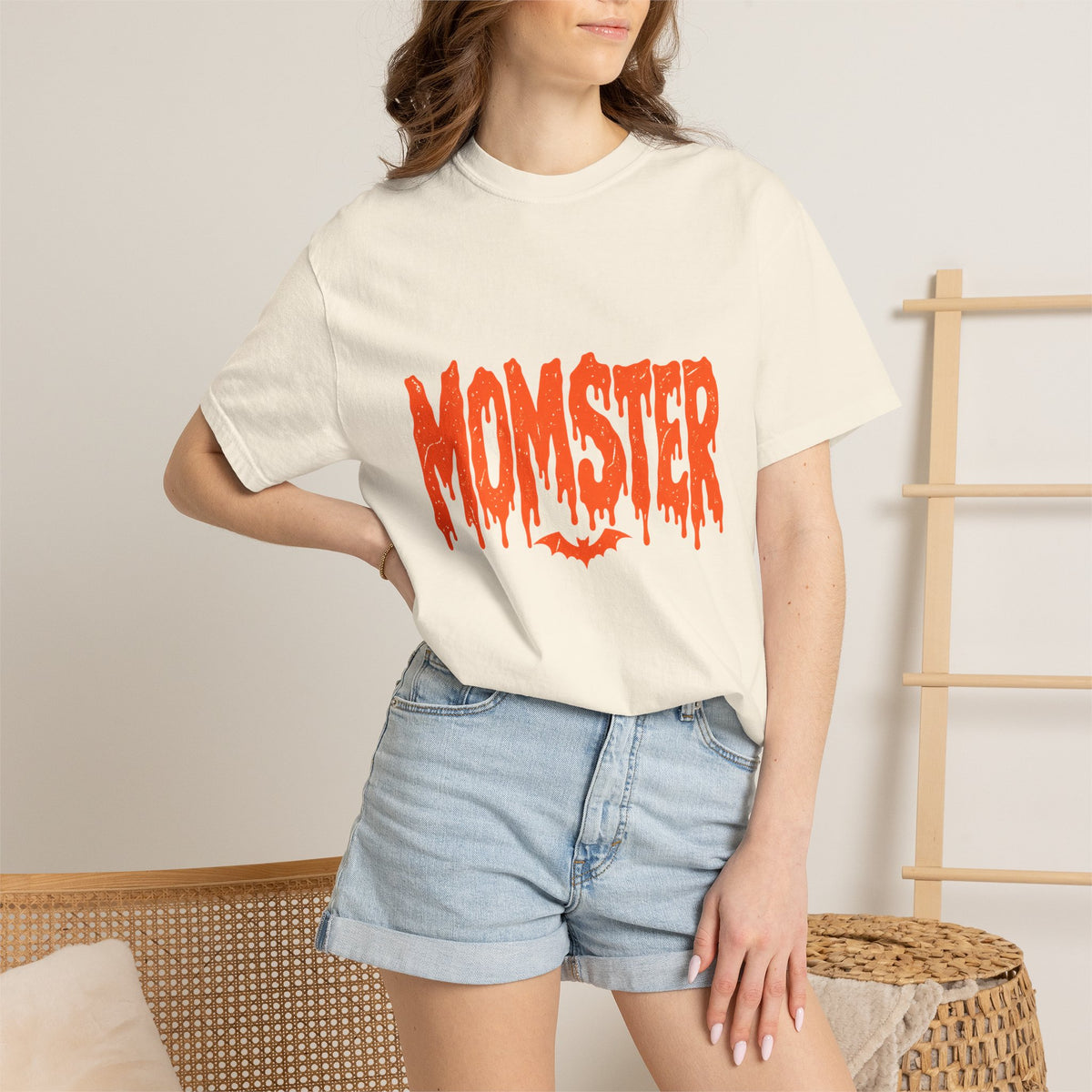 Comfort Colors® Momster Shirt, Retro Halloween Shirt, Spooky Mama Shirt, Mom Life Shirt, Funny Halloween, Tee, Spooky Season Shirt for Women