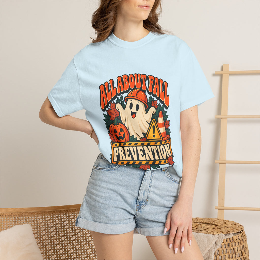 T-shirt Comfort Colors® All About Fall Prevention, cadeau amusant pour kinésithérapeute, t-shirt graphique pour ergothérapeute spécial Halloween