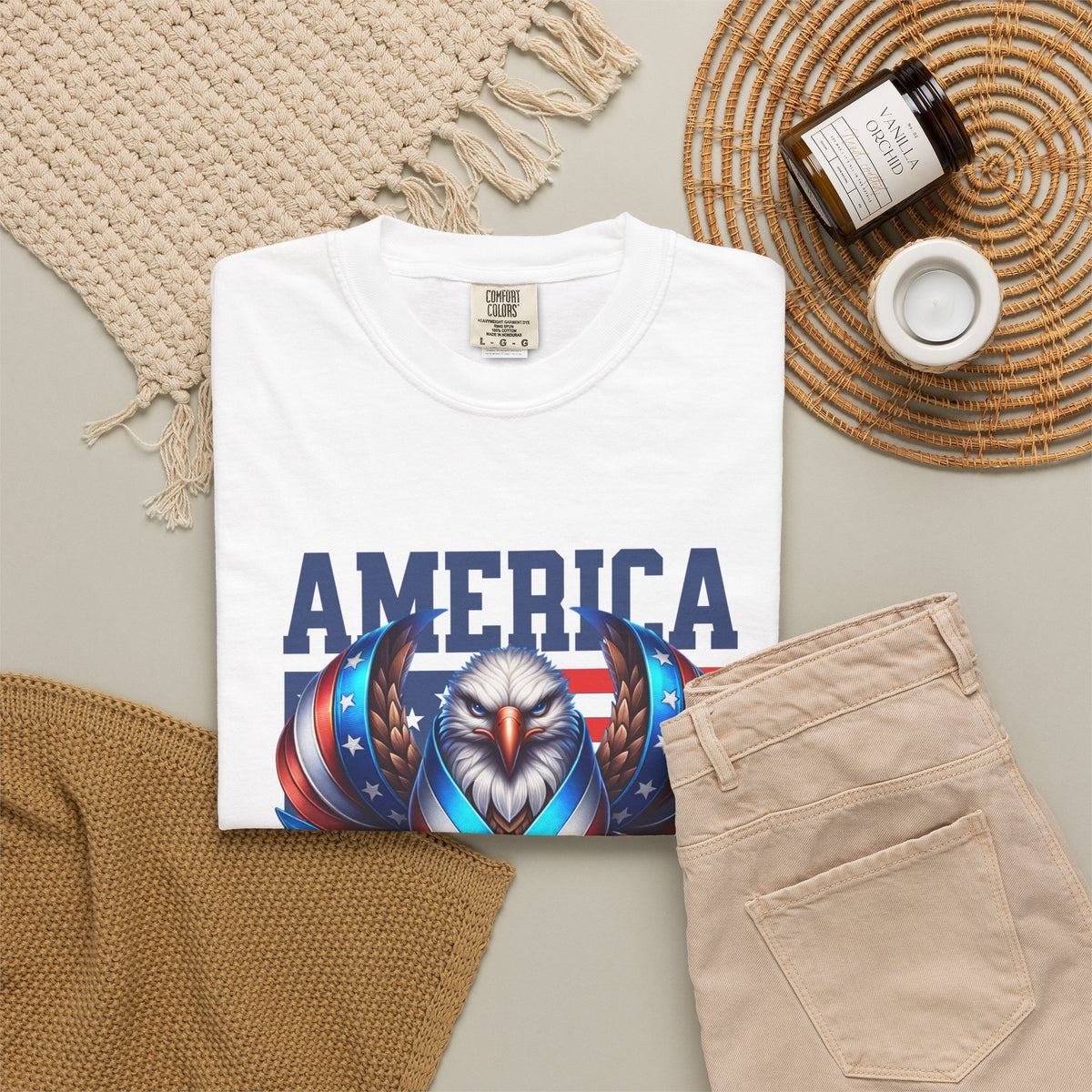 Comfort Colors® America Land of the Free Tshirt, America 250 Shirt, 4th of July Shirt, USA Independence Day Shirt, America Anniversary shirt