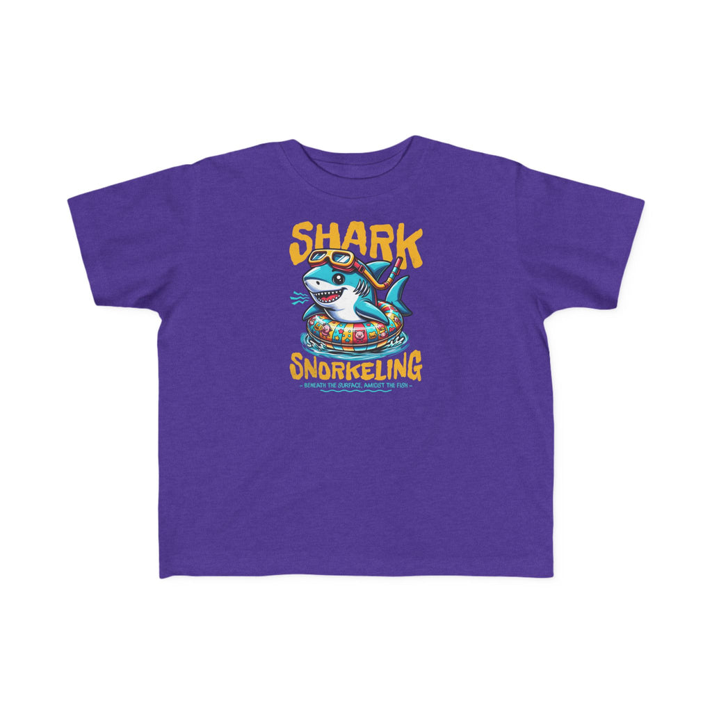 Shark Snorkeling Toddler Shirt, Funny Kids Beach Tee, Shark Graphic Tshirt, Summer Vacation Shirt for Boys Girls, Pool Party Gift for Kids