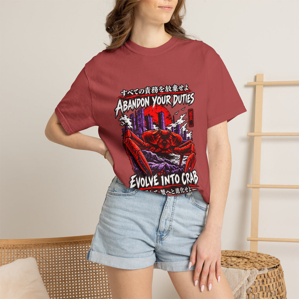 Comfort Colors® Abandon Your Duties Evolve Into Crab Funny T-Shirt