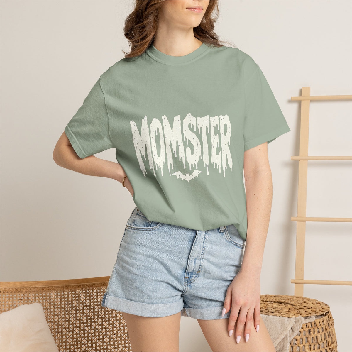 Comfort Colors® Momster Shirt, Retro Halloween Shirt, Spooky Mama Shirt, Mom Life Shirt, Funny Halloween, Tee, Spooky Season Shirt for Women