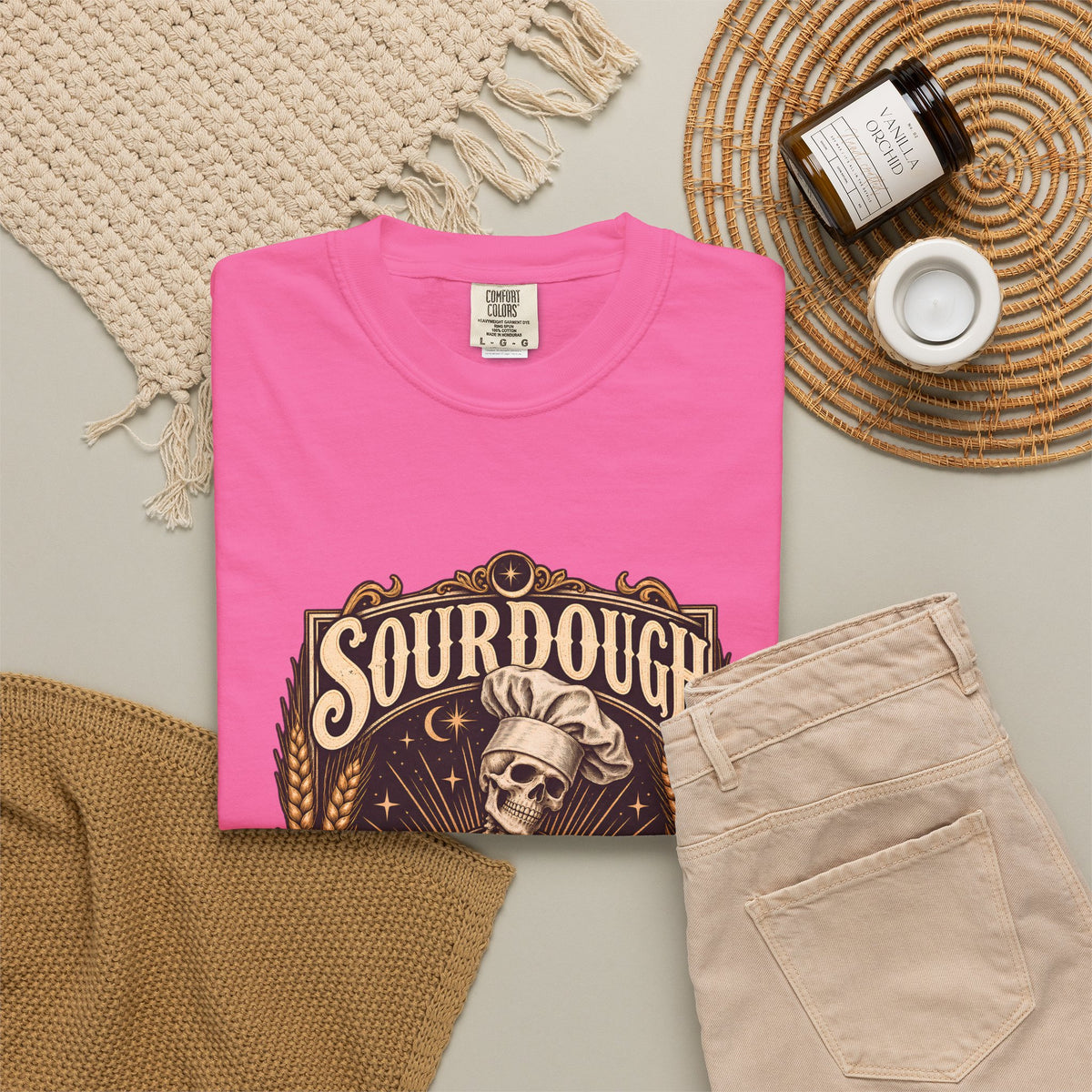 Camiseta Comfort Colors® Sourdough Because Regular Bread Is Stupid, regalo divertido para panadero de masa madre, amante del pan con esqueleto, camisa con humor sobre hornear