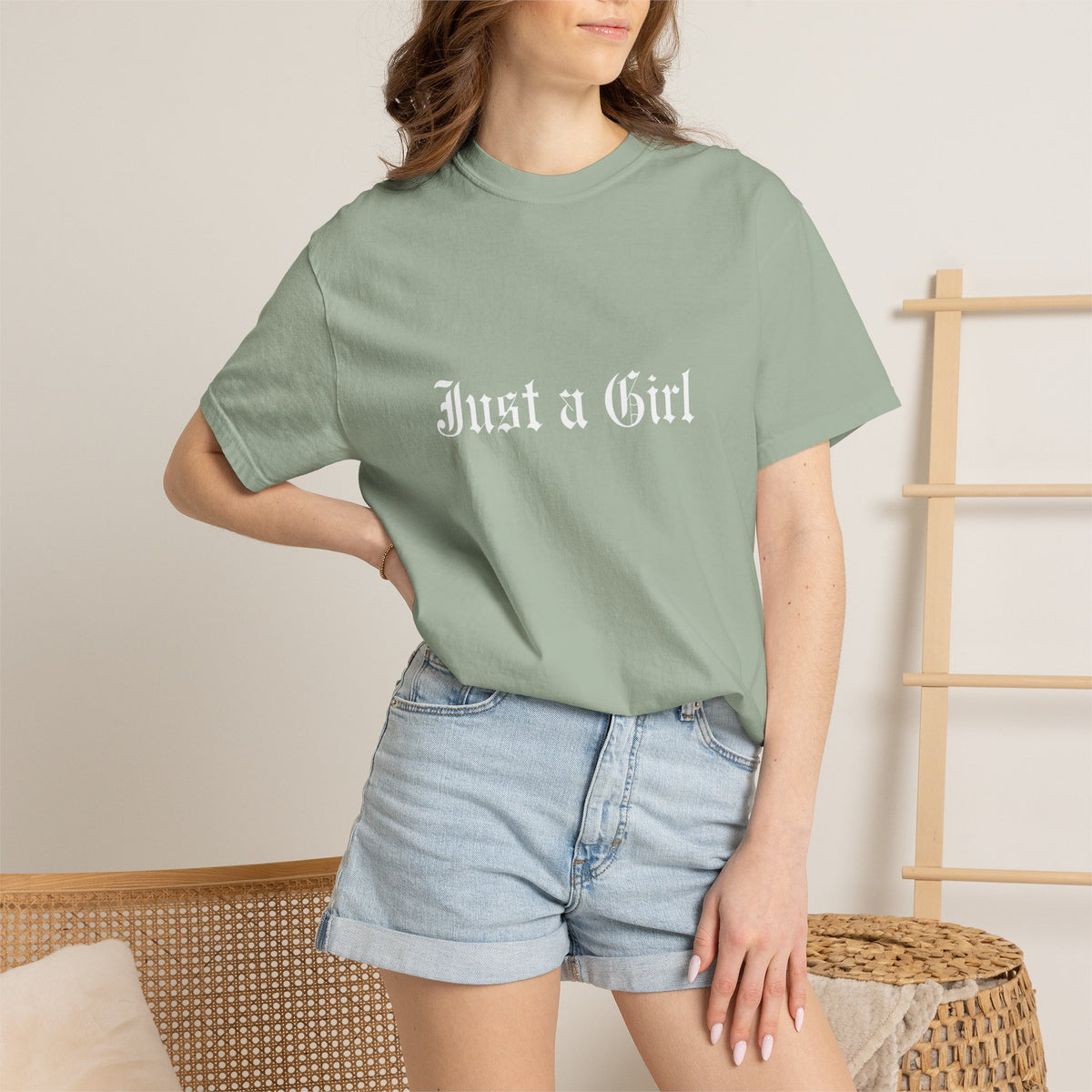 Comfort Colors® NO DOUBT Band Tee | Vintage-Inspired Rock Shirt, Tragic Kingdom Design - Im Just a Girl