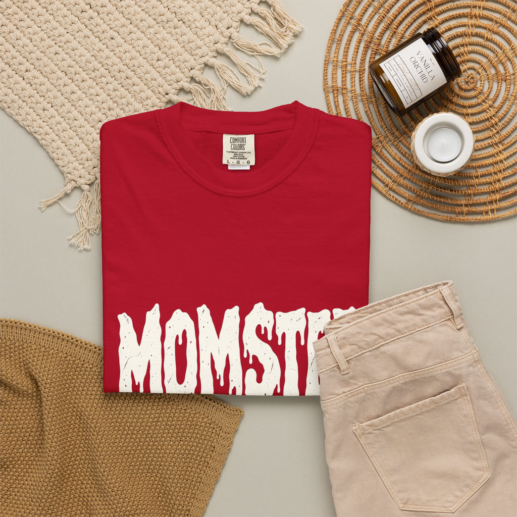 Comfort Colors® Momster Shirt, Retro Halloween Shirt, Spooky Mama Shirt, Mom Life Shirt, Funny Halloween, Tee, Spooky Season Shirt for Women