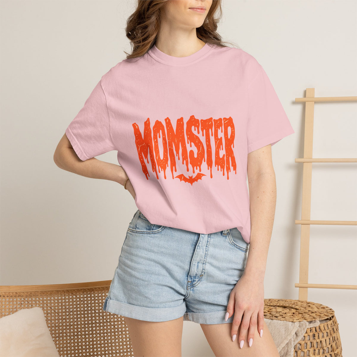 Comfort Colors® Momster Shirt, Retro Halloween Shirt, Spooky Mama Shirt, Mom Life Shirt, Funny Halloween, Tee, Spooky Season Shirt for Women