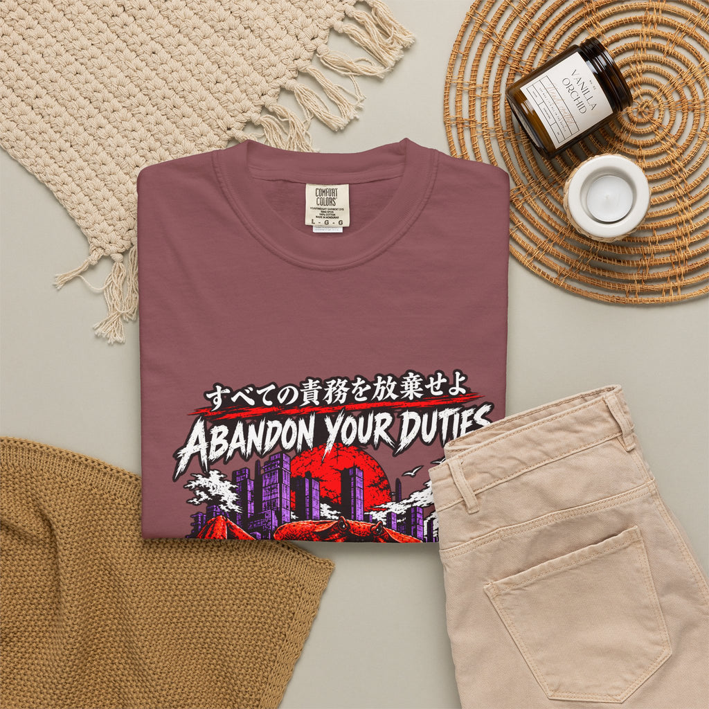 Comfort Colors® Abandon Your Duties Evolve Into Crab Funny T-Shirt