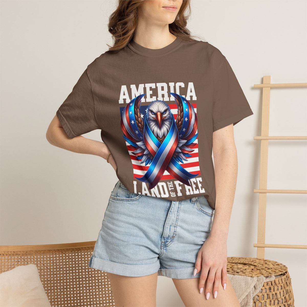 Comfort Colors® America Land of the Free Tshirt, America 250 Shirt, 4th of July Shirt, USA Independence Day Shirt, America Anniversary shirt