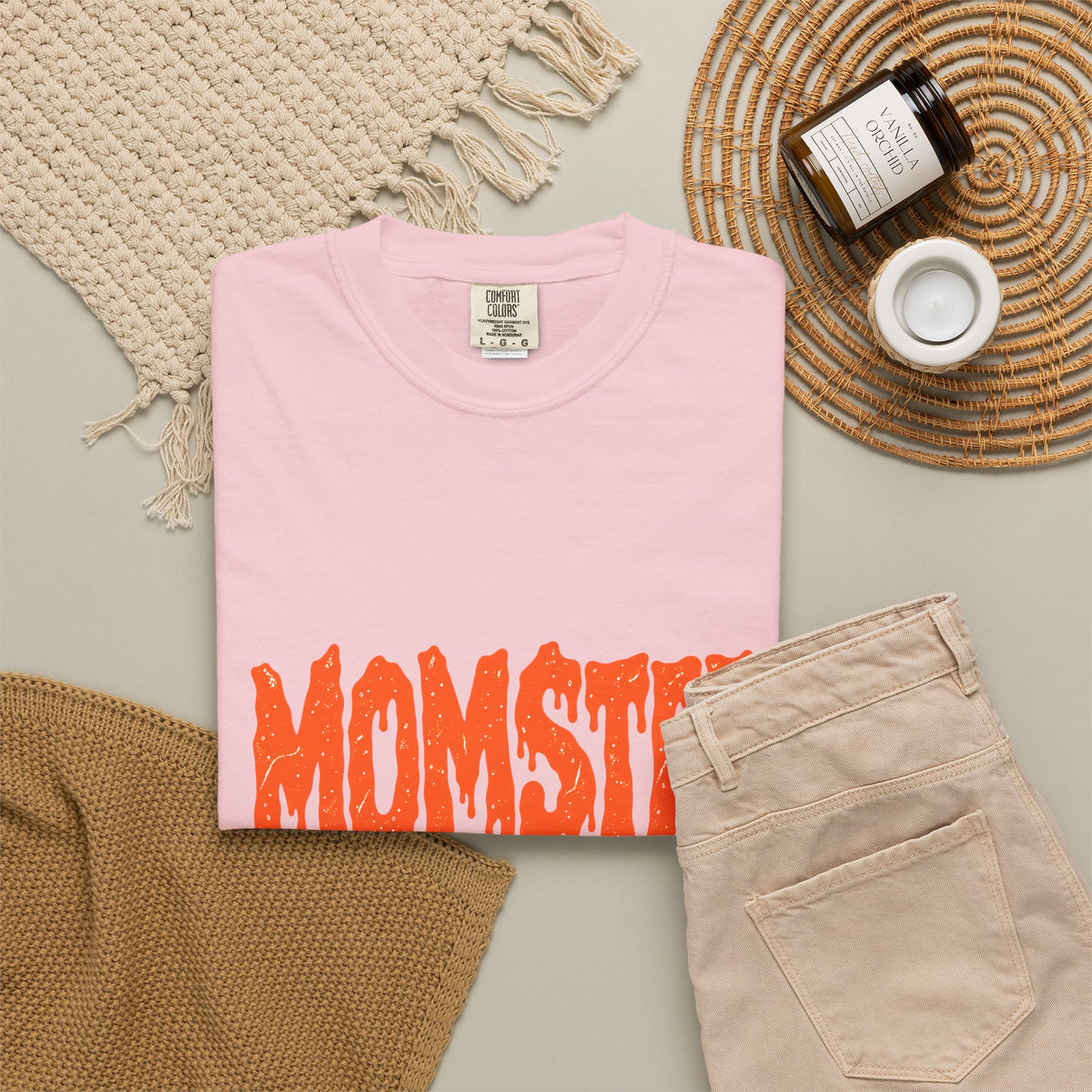 Comfort Colors® Momster Shirt, Retro Halloween Shirt, Spooky Mama Shirt, Mom Life Shirt, Funny Halloween, Tee, Spooky Season Shirt for Women