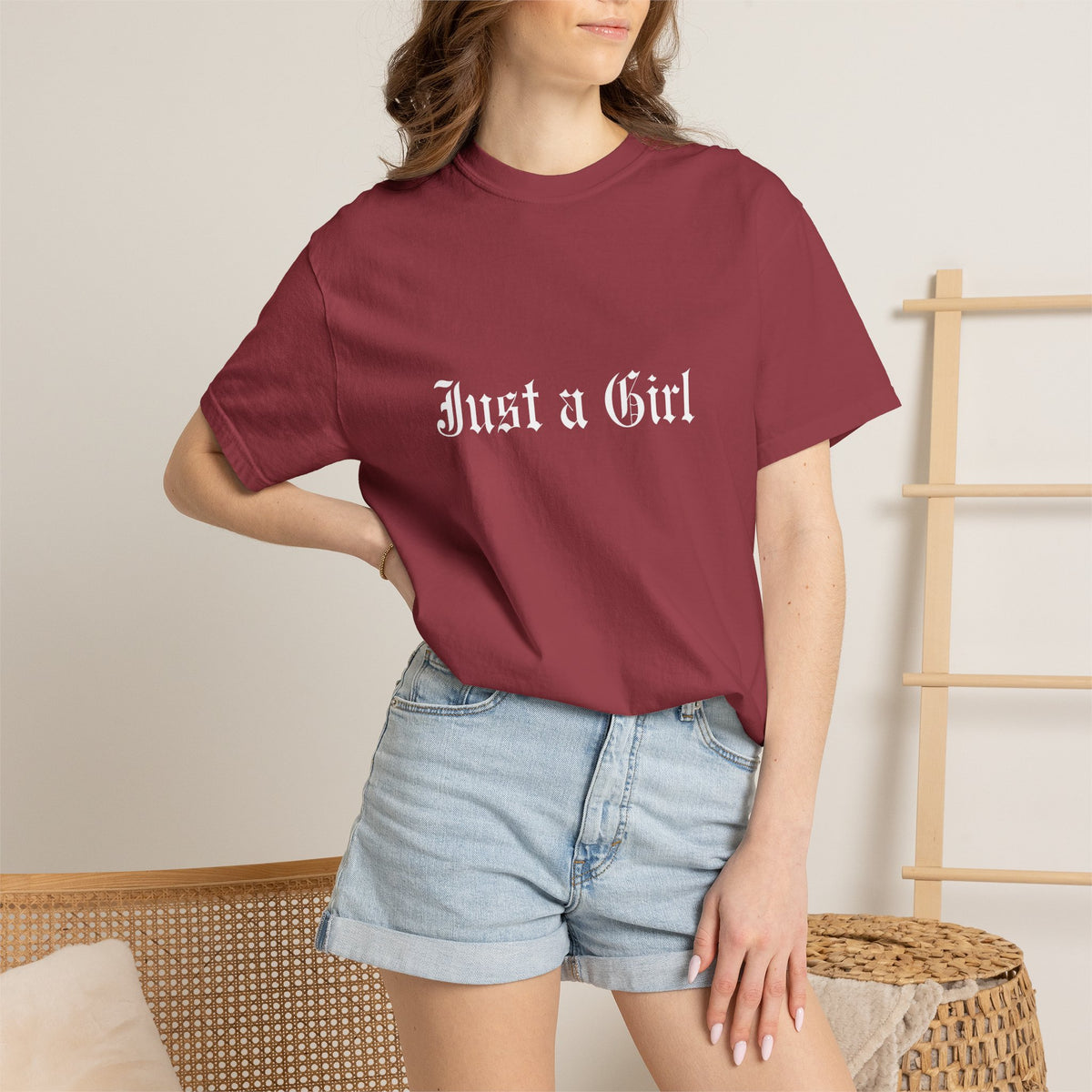 Comfort Colors® NO DOUBT Band Tee | Vintage-Inspired Rock Shirt, Tragic Kingdom Design - Im Just a Girl