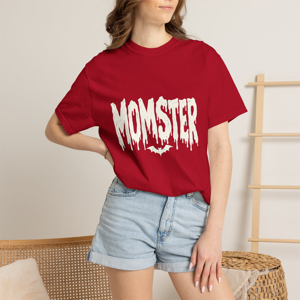 Comfort Colors® Momster Shirt, Retro Halloween Shirt, Spooky Mama Shirt, Mom Life Shirt, Funny Halloween, Tee, Spooky Season Shirt for Women
