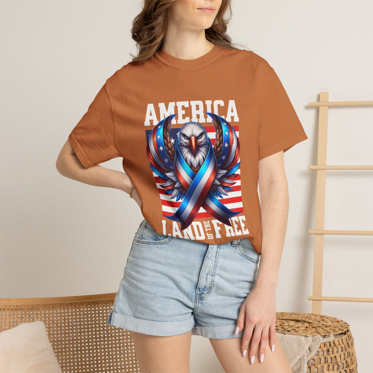 Comfort Colors® America Land of the Free Tshirt, America 250 Shirt, 4th of July Shirt, USA Independence Day Shirt, America Anniversary shirt