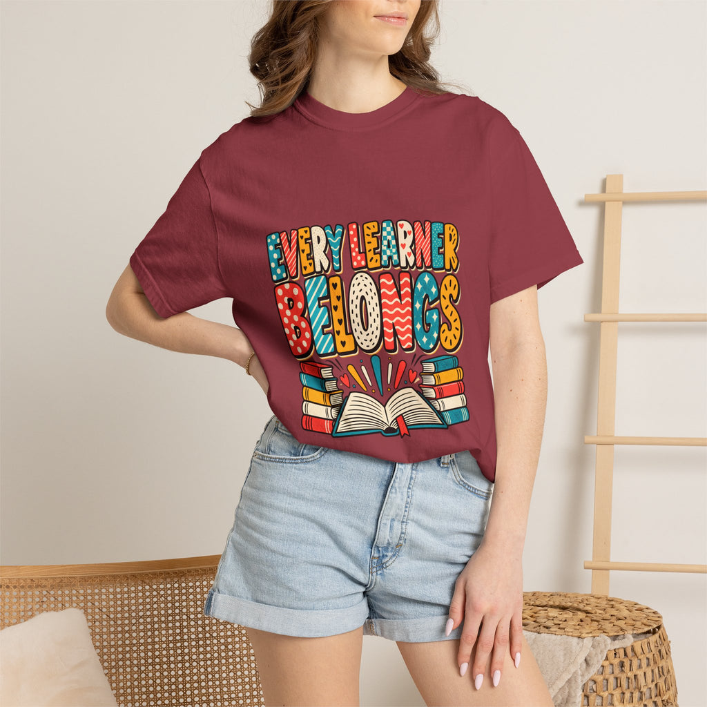 Comfort Colors® Every Learner Belongs T-Shirt, Inclusive Education Teacher Gift, Special Education Classroom, Back to School Teacher Shirt