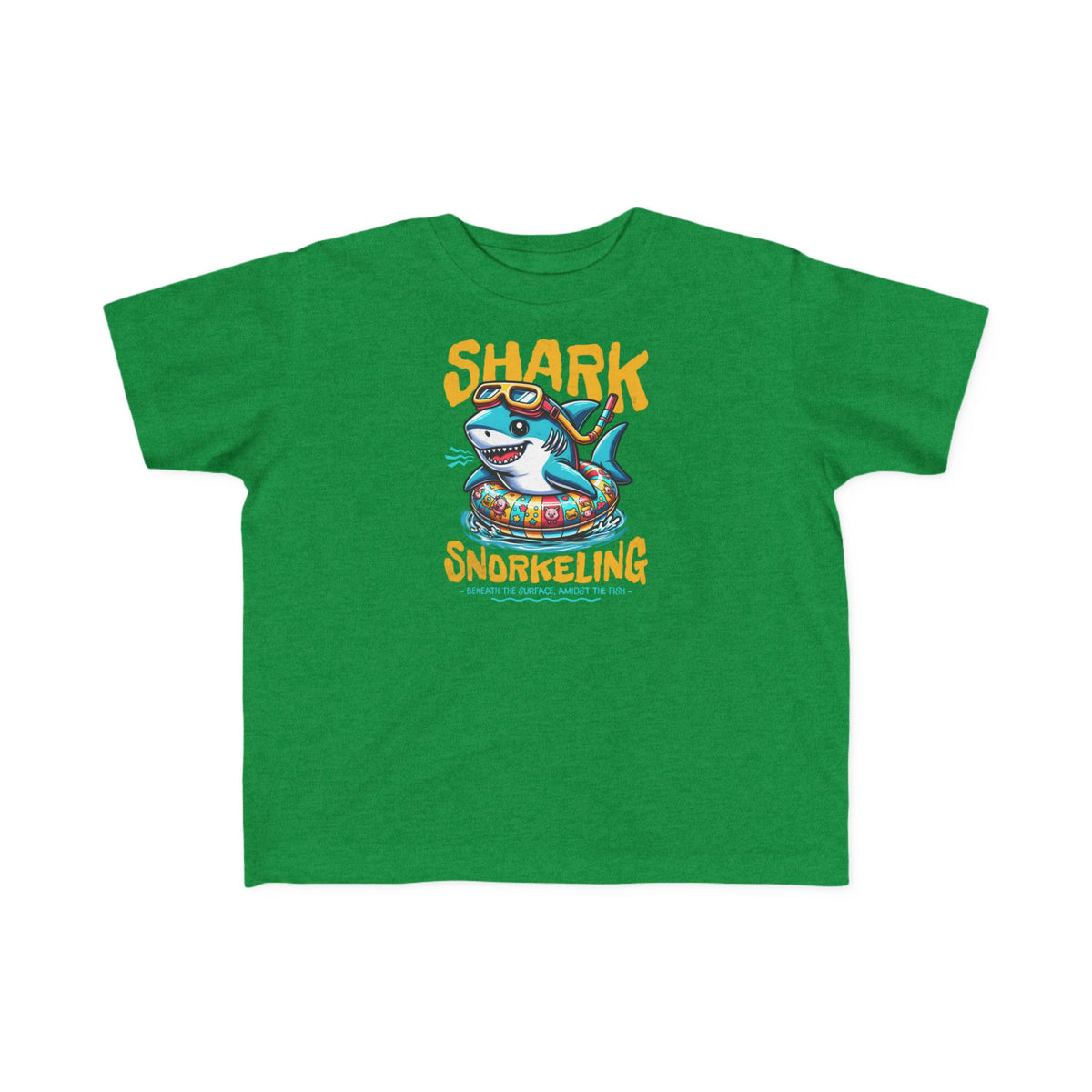 Shark Snorkeling Toddler Shirt, Funny Kids Beach Tee, Shark Graphic Tshirt, Summer Vacation Shirt for Boys Girls, Pool Party Gift for Kids