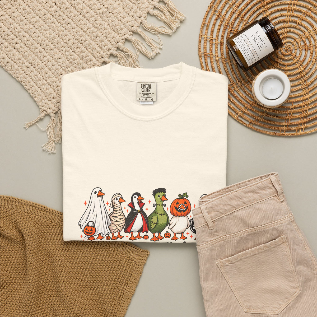 Camiseta divertida de ganso de Halloween Comfort Colors®, camisa de ganso espeluznante, camisa de Halloween, camiseta de ganso esqueleto, camisa de temporada espeluznante, camiseta espeluznante