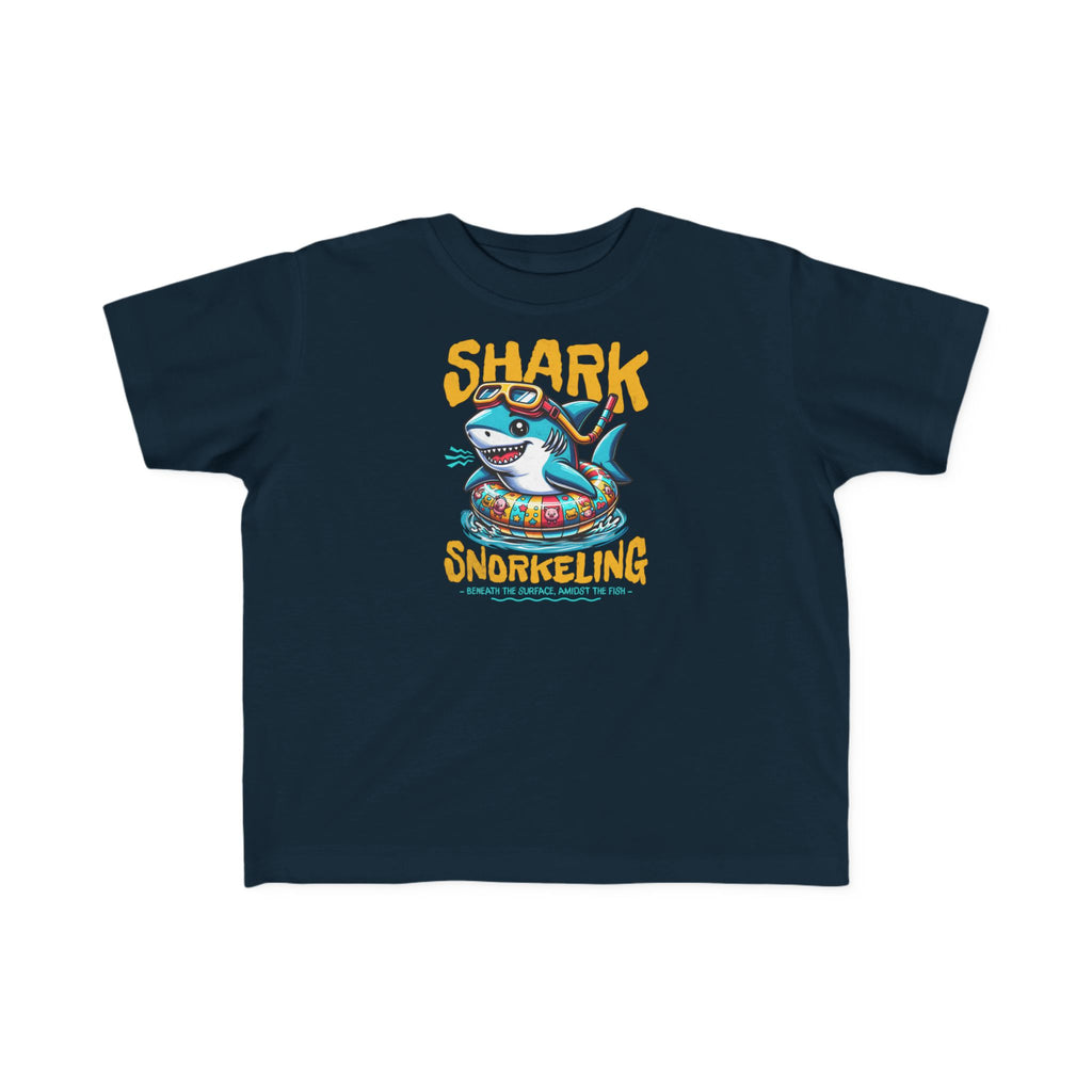 Shark Snorkeling Toddler Shirt, Funny Kids Beach Tee, Shark Graphic Tshirt, Summer Vacation Shirt for Boys Girls, Pool Party Gift for Kids