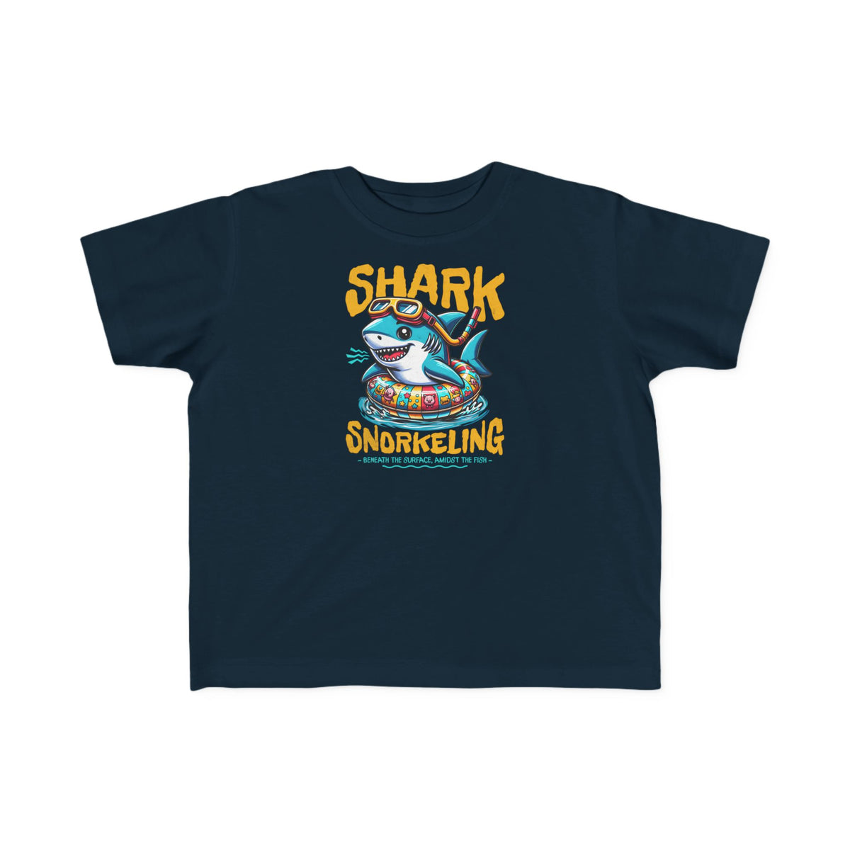 Shark Snorkeling Toddler Shirt, Funny Kids Beach Tee, Shark Graphic Tshirt, Summer Vacation Shirt for Boys Girls, Pool Party Gift for Kids