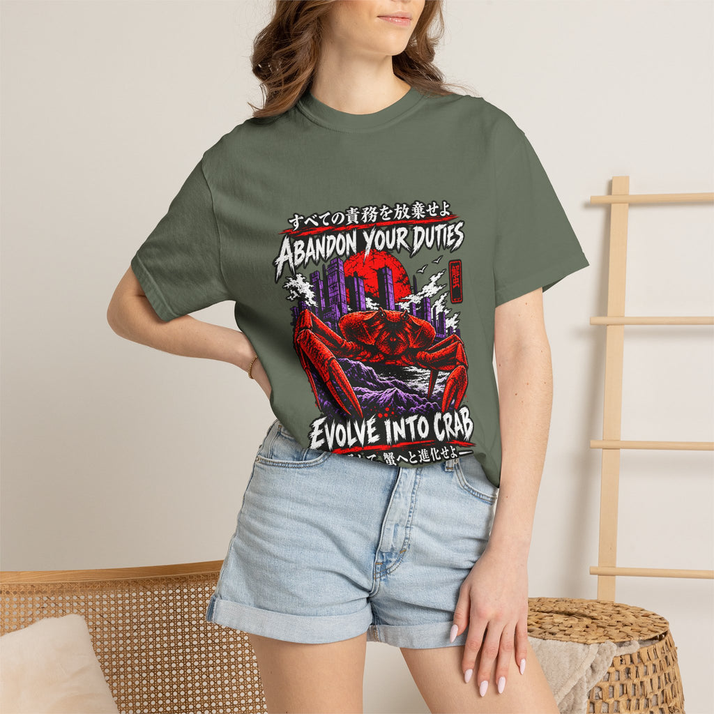 Comfort Colors® Abandon Your Duties Evolve Into Crab Funny T-Shirt