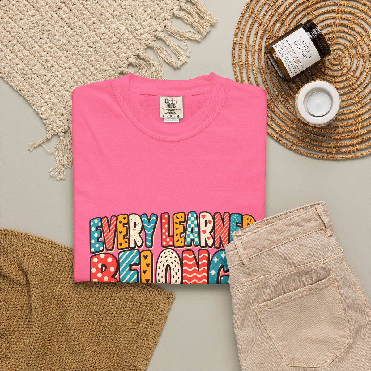 Comfort Colors® Every Learner Belongs T-Shirt, Inclusive Education Teacher Gift, Special Education Classroom, Back to School Teacher Shirt