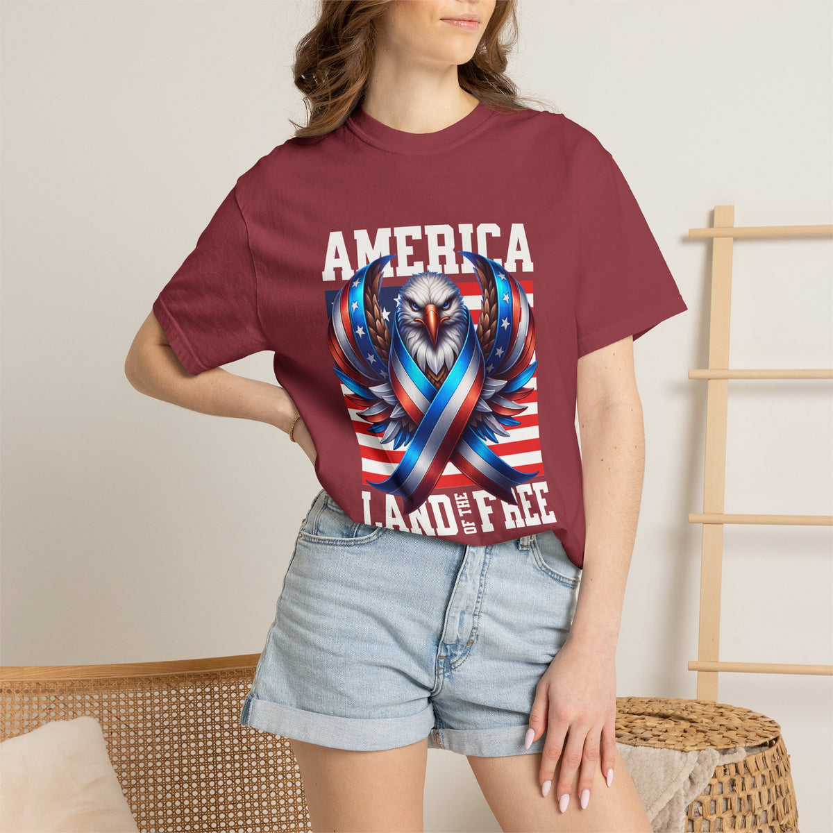 Comfort Colors® America Land of the Free Tshirt, America 250 Shirt, 4th of July Shirt, USA Independence Day Shirt, America Anniversary shirt