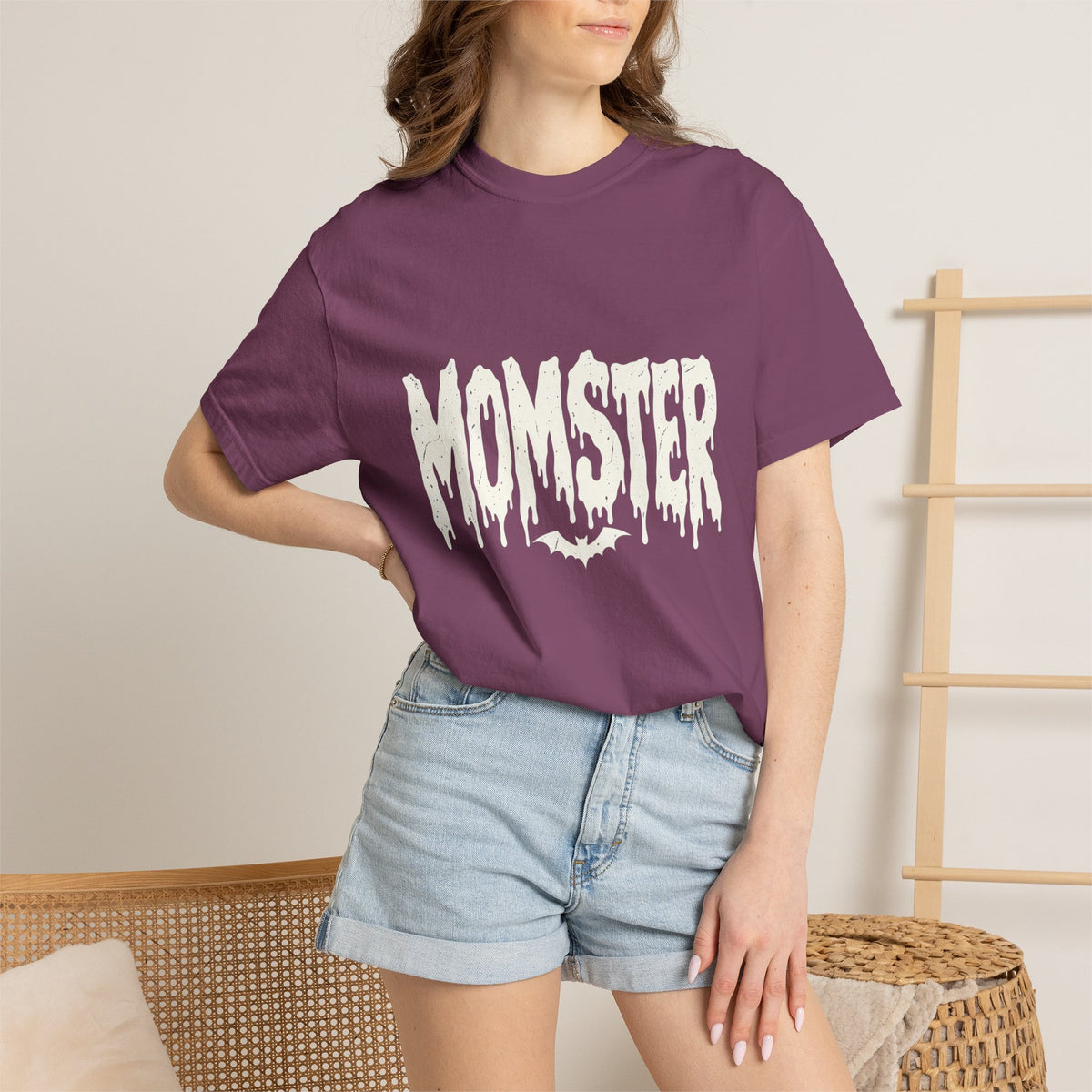 Comfort Colors® Momster Shirt, Retro Halloween Shirt, Spooky Mama Shirt, Mom Life Shirt, Funny Halloween, Tee, Spooky Season Shirt for Women