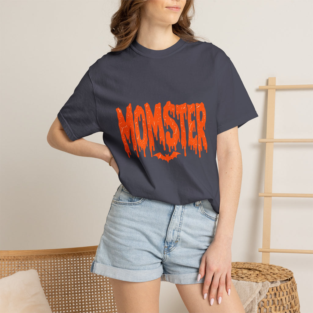 Comfort Colors® Momster Shirt, Retro Halloween Shirt, Spooky Mama Shirt, Mom Life Shirt, Funny Halloween, Tee, Spooky Season Shirt for Women