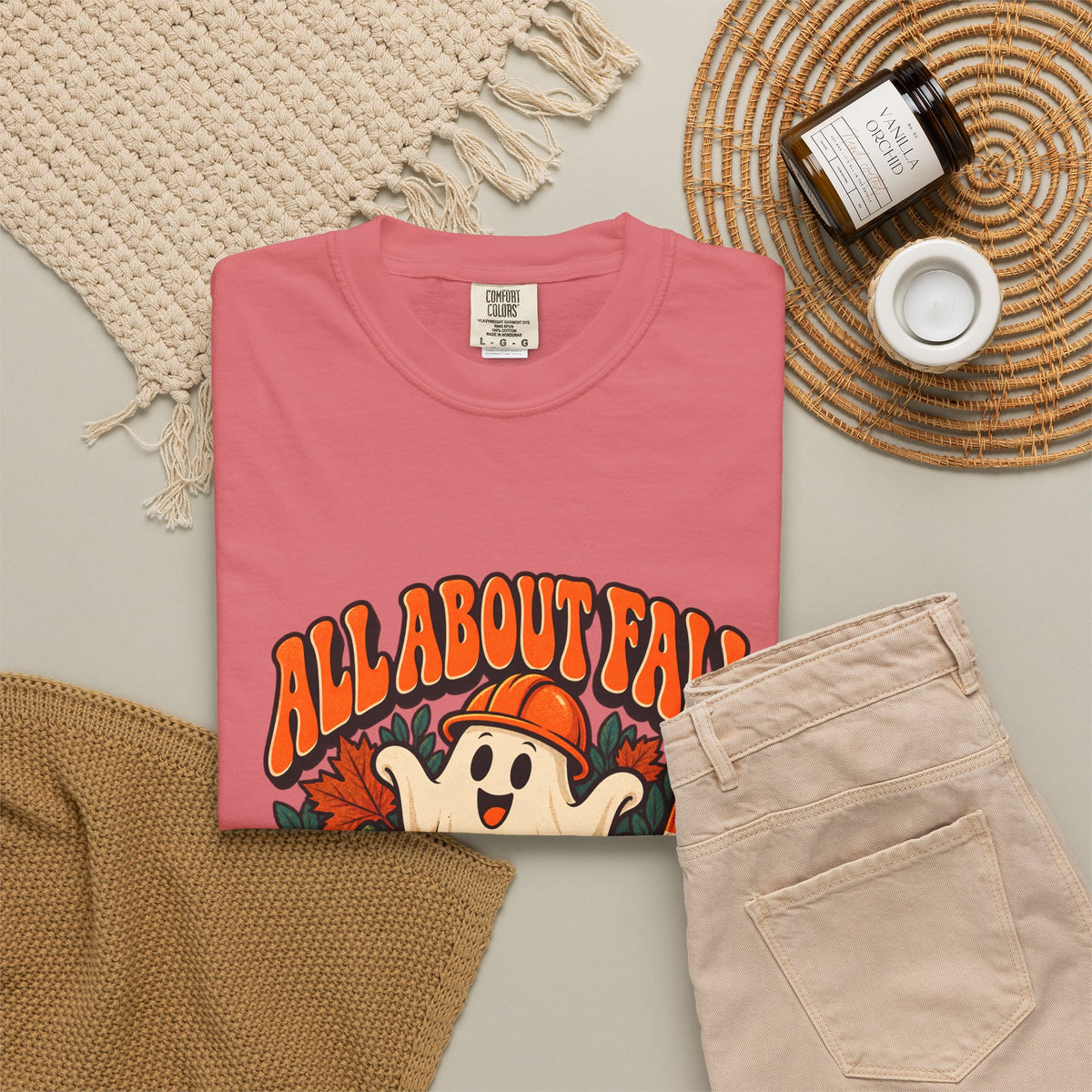T-shirt Comfort Colors® All About Fall Prevention, cadeau amusant pour kinésithérapeute, t-shirt graphique pour ergothérapeute spécial Halloween