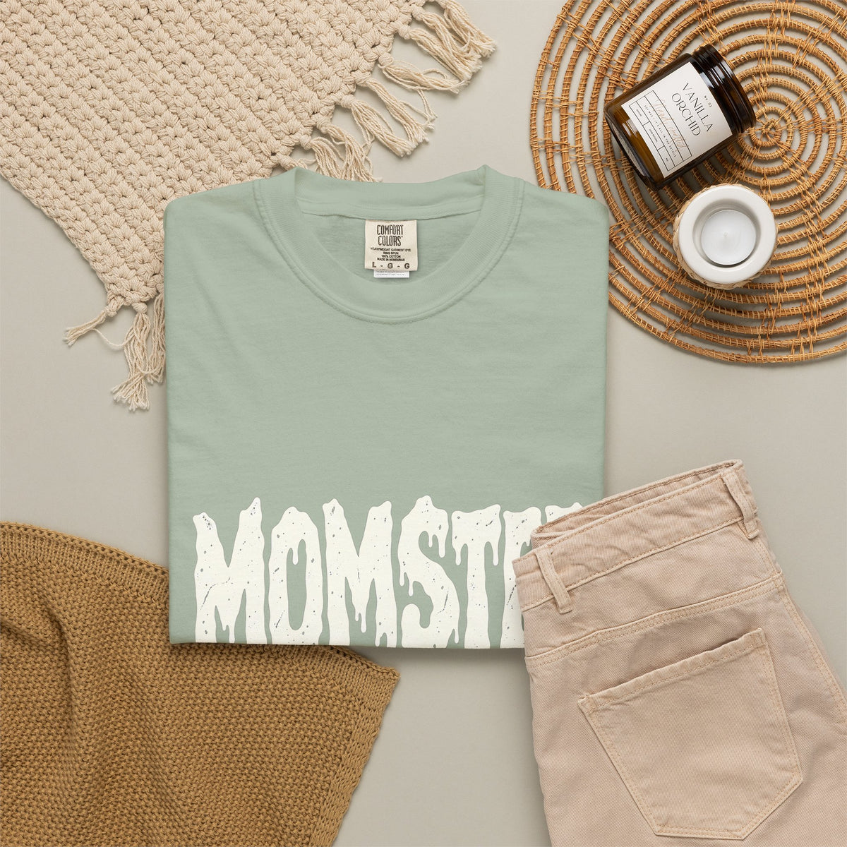 Comfort Colors® Momster Shirt, Retro Halloween Shirt, Spooky Mama Shirt, Mom Life Shirt, Funny Halloween, Tee, Spooky Season Shirt for Women