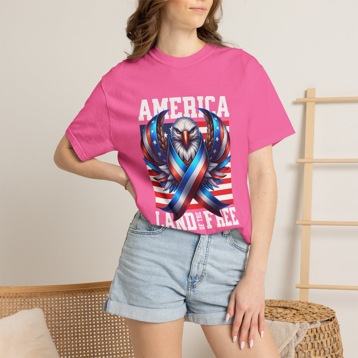 Comfort Colors® America Land of the Free Tshirt, America 250 Shirt, 4th of July Shirt, USA Independence Day Shirt, America Anniversary shirt