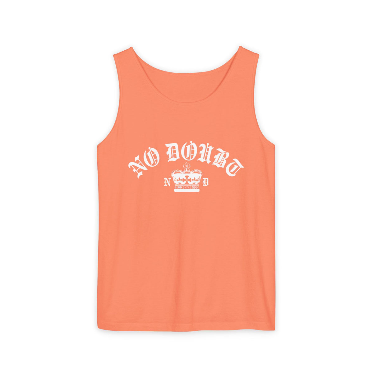 Comfort Colors® No Doubt Band Unisex Tank top, 90s Ska Punk Rock Graphic Tee, Tragic Kingdom Era Orange Crop Top,Retro Gwen Stefani Fan Gift