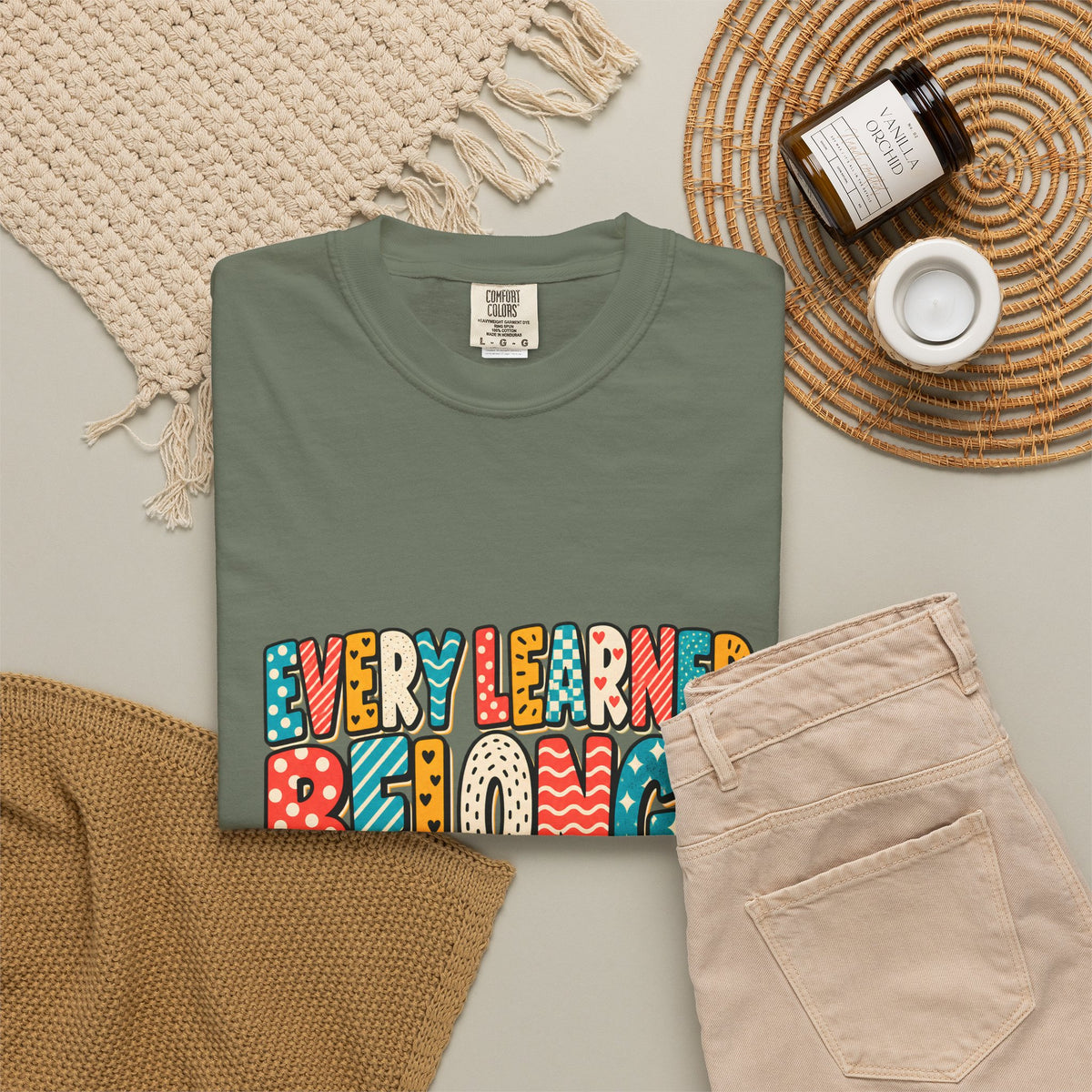Comfort Colors® Every Learner Belongs T-Shirt, Inclusive Education Teacher Gift, Special Education Classroom, Back to School Teacher Shirt