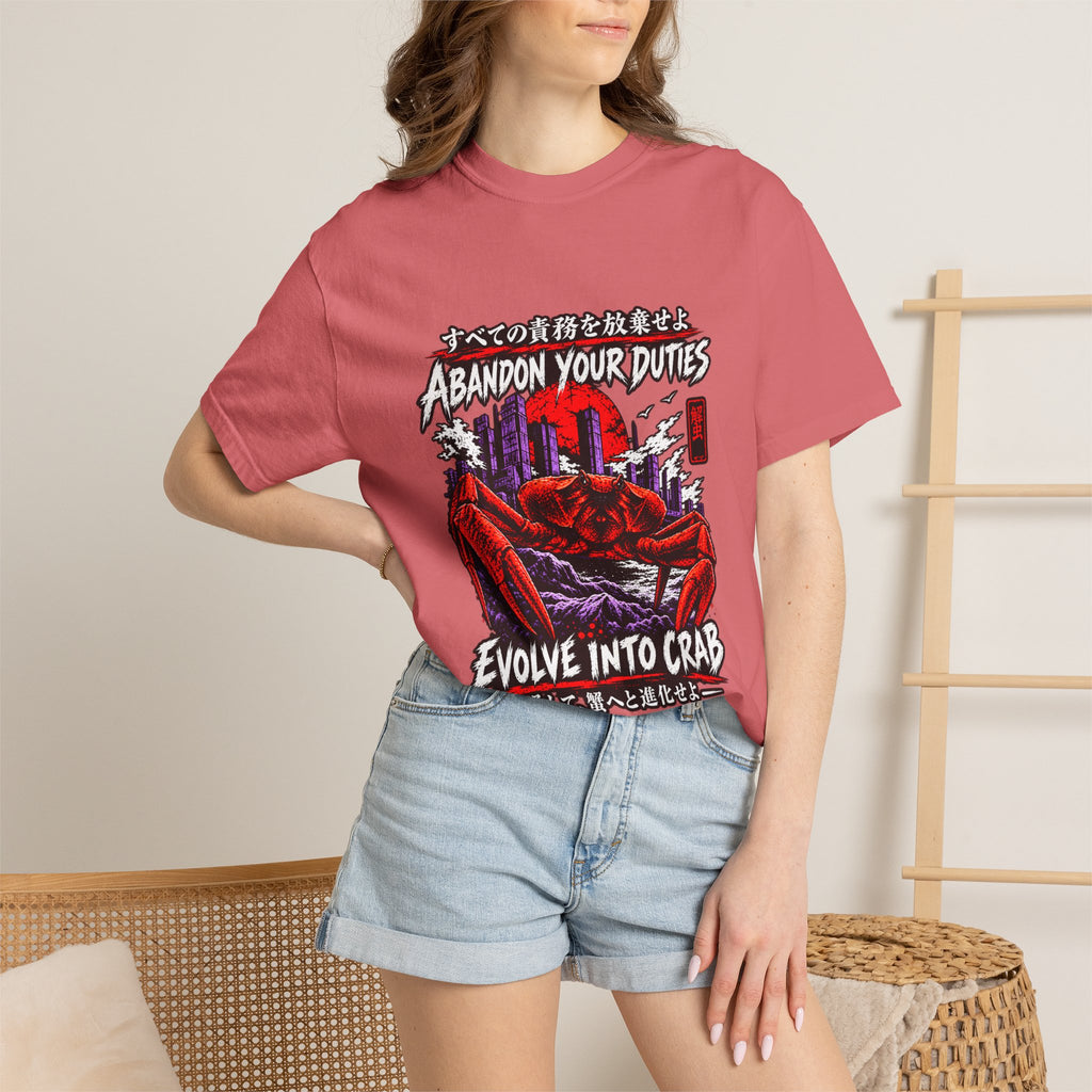 Comfort Colors® Abandon Your Duties Evolve Into Crab Funny T-Shirt