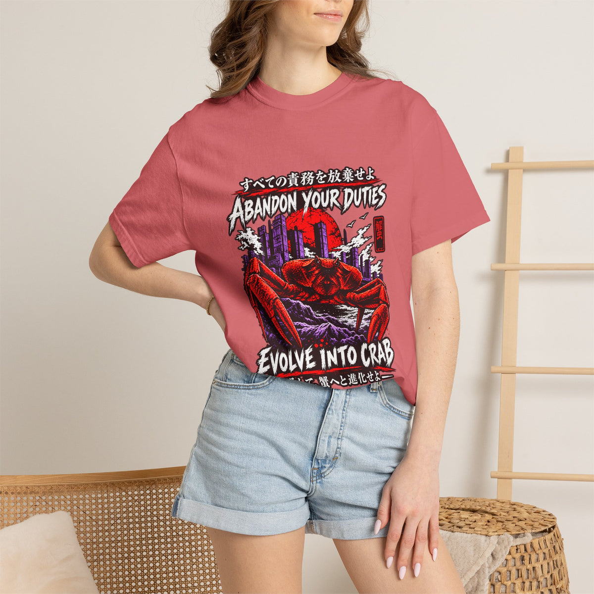 Comfort Colors® Abandon Your Duties Evolve Into Crab Funny T-Shirt