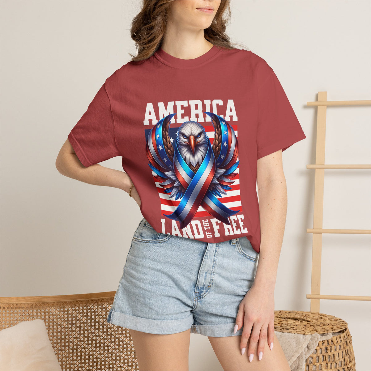 Comfort Colors® America Land of the Free Tshirt, America 250 Shirt, 4th of July Shirt, USA Independence Day Shirt, America Anniversary shirt