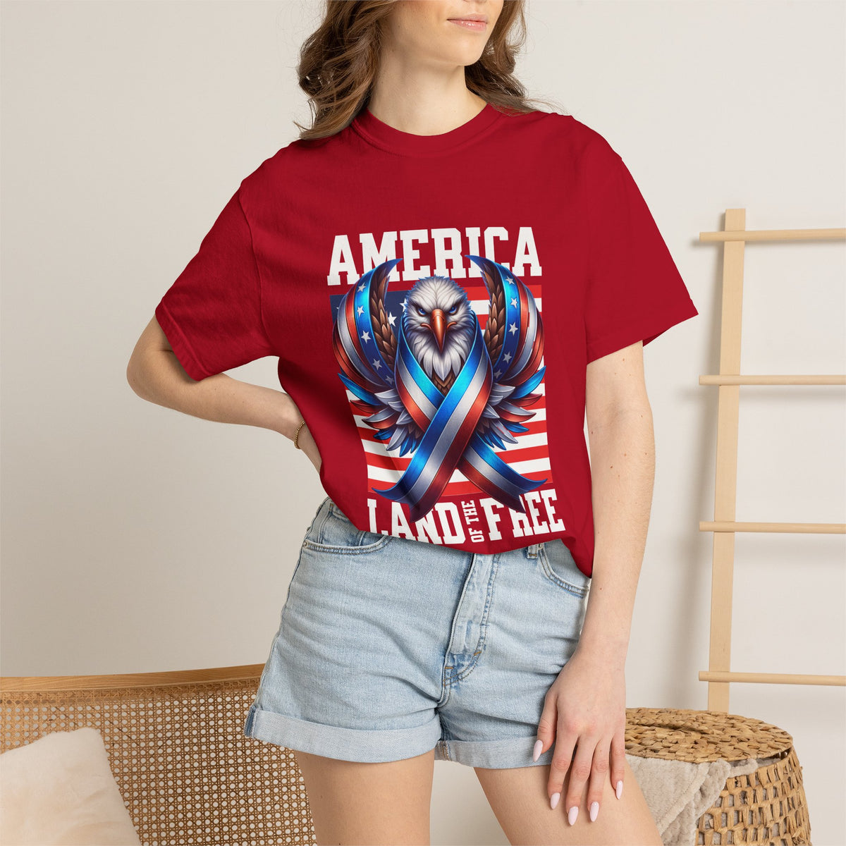 Comfort Colors® America Land of the Free Tshirt, America 250 Shirt, 4th of July Shirt, USA Independence Day Shirt, America Anniversary shirt