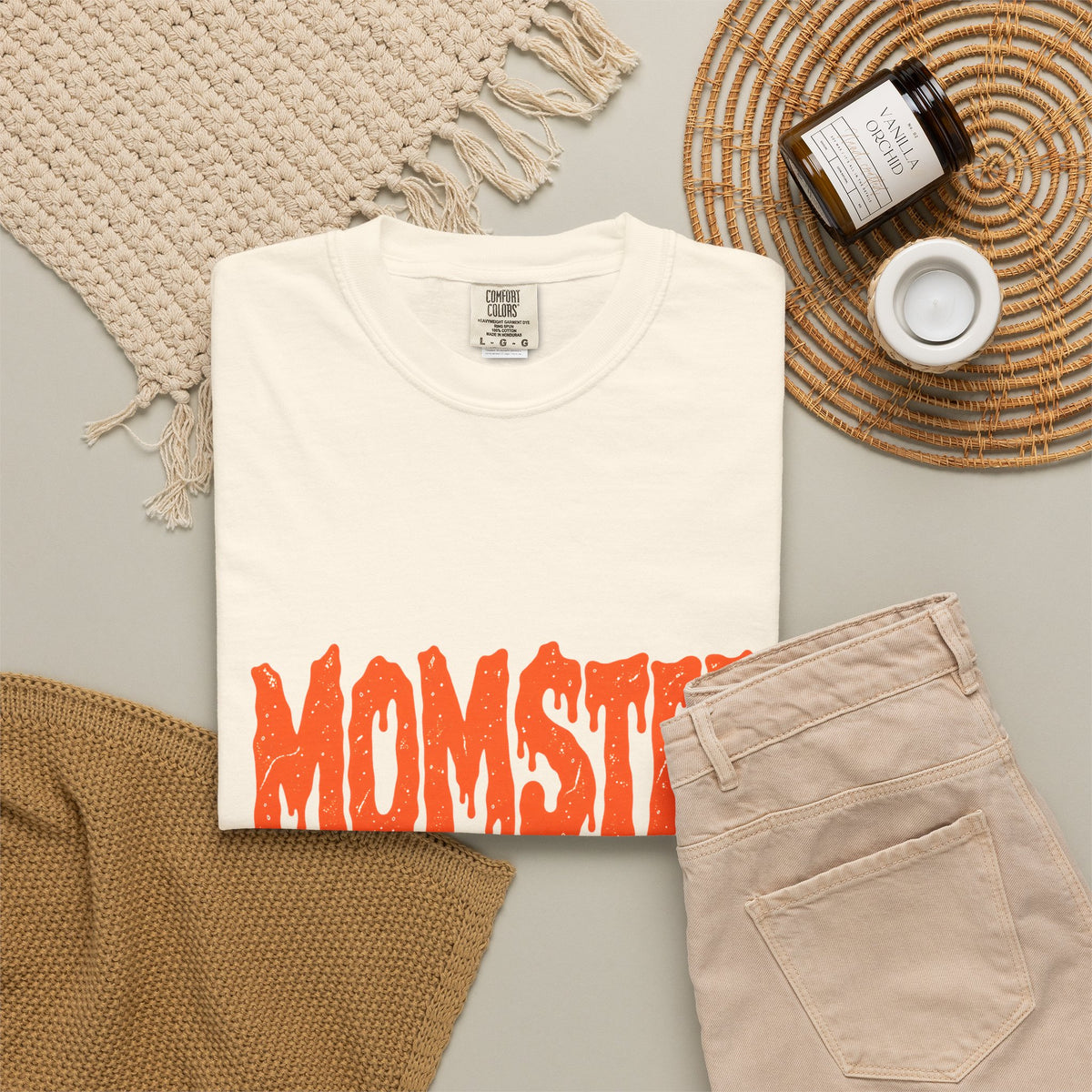 Comfort Colors® Momster Shirt, Retro Halloween Shirt, Spooky Mama Shirt, Mom Life Shirt, Funny Halloween, Tee, Spooky Season Shirt for Women