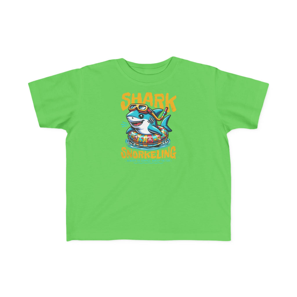 Shark Snorkeling Toddler Shirt, Funny Kids Beach Tee, Shark Graphic Tshirt, Summer Vacation Shirt for Boys Girls, Pool Party Gift for Kids