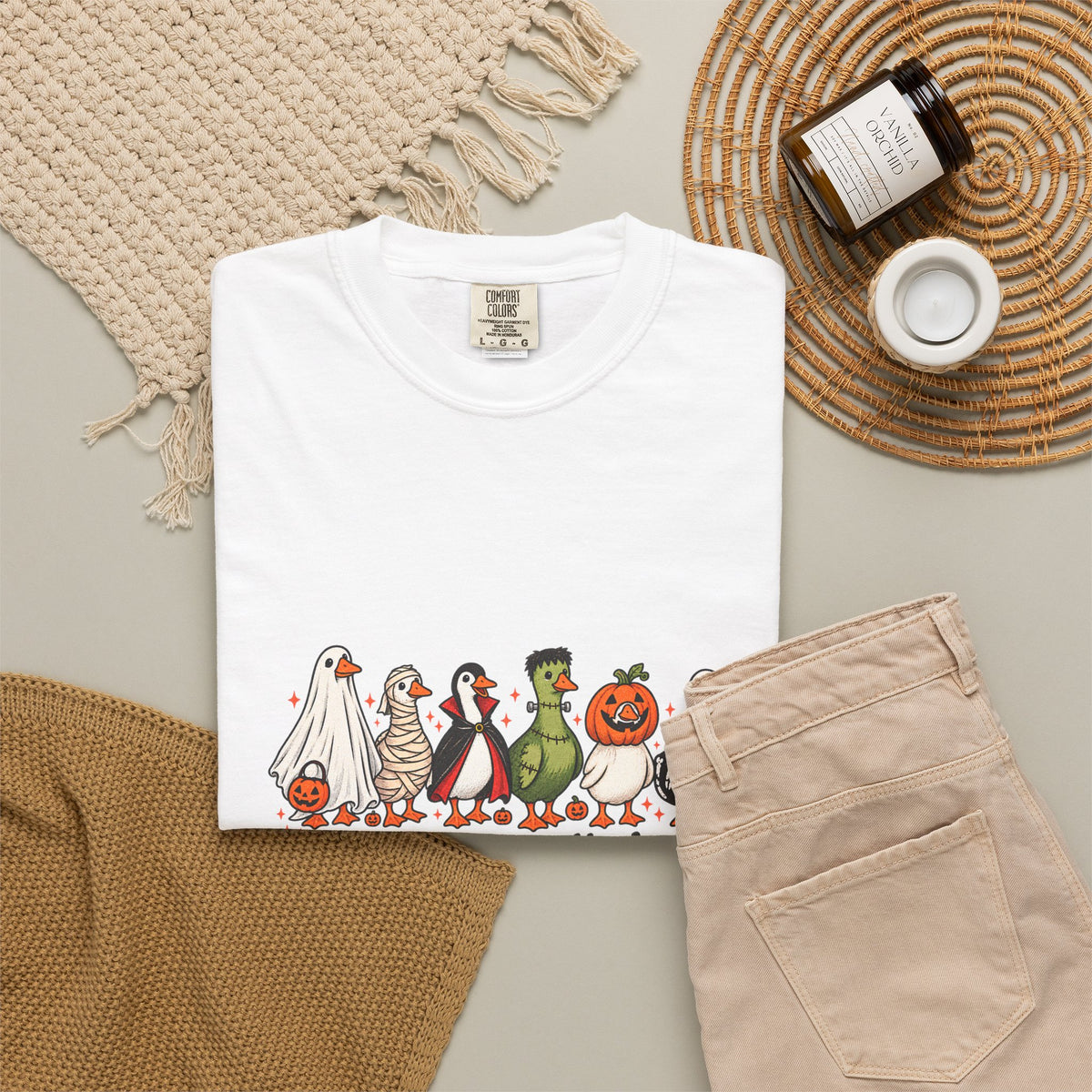 Camiseta divertida de ganso de Halloween Comfort Colors®, camisa de ganso espeluznante, camisa de Halloween, camiseta de ganso esqueleto, camisa de temporada espeluznante, camiseta espeluznante