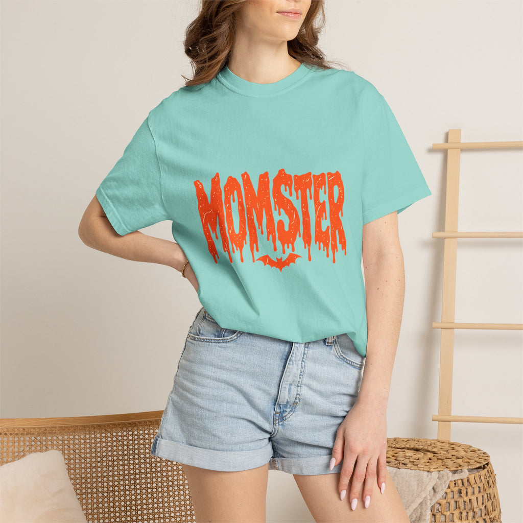 Comfort Colors® Momster Shirt, Retro Halloween Shirt, Spooky Mama Shirt, Mom Life Shirt, Funny Halloween, Tee, Spooky Season Shirt for Women